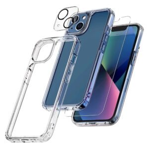 Trands 3 in 1 Full Screen Protection Pack for iPhone 14, Clear, TR-BD1396